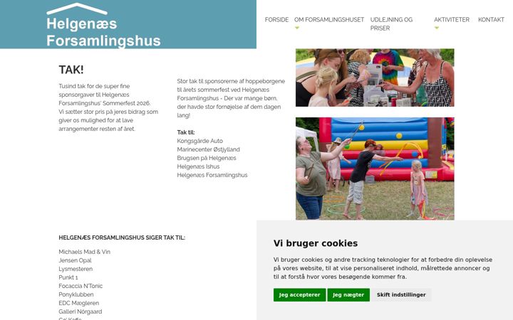 Screenshot of helgenaesforsamlingshus.dk
