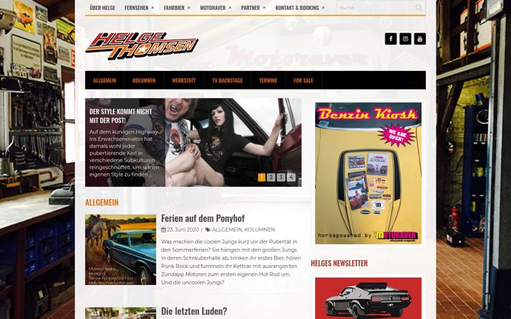 Screenshot of helgethomsen.com