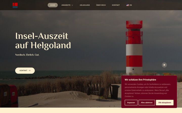 Captura de pantalla de helgoland-auszeit.de