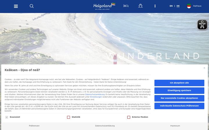Screenshot of helgoland.de