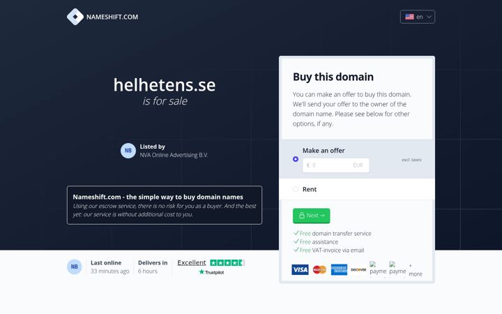 Screenshot of helhetens.se