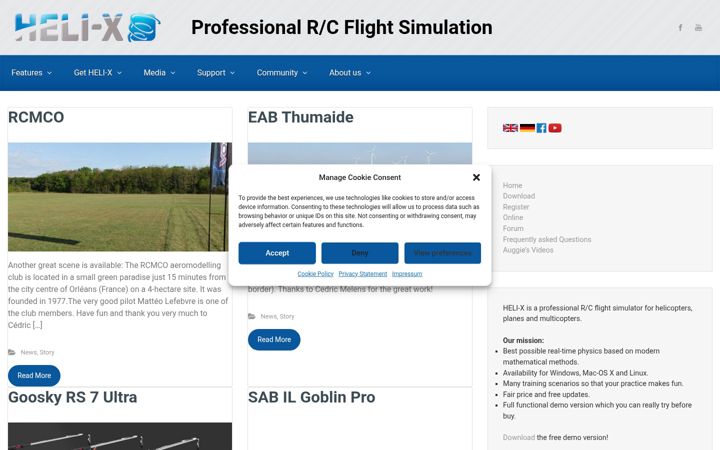Screenshot of heli-x.info
