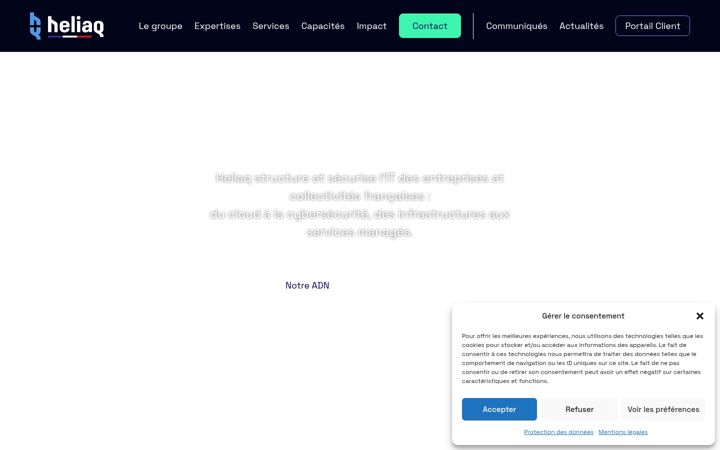 Screenshot of heliaq.fr
