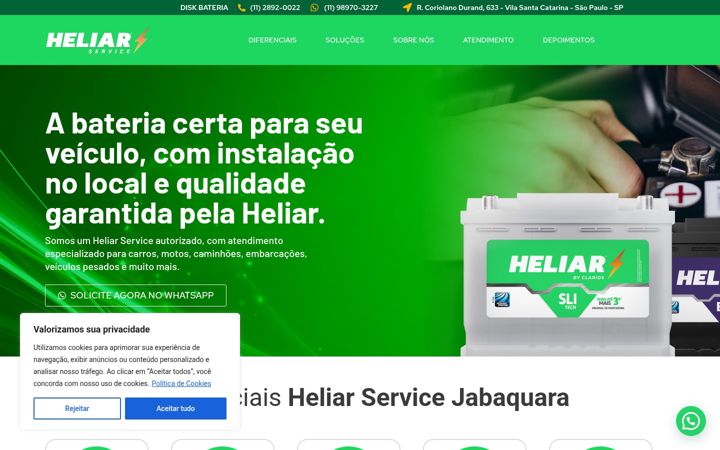 Screenshot of heliarservicejabaquara.com.br