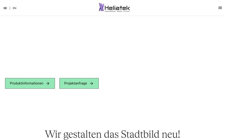 Screenshot of heliatek.com