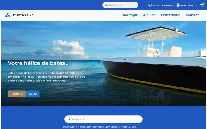 Screenshot of helice-marine.com
