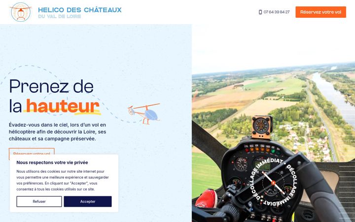Screenshot of helicodeschateaux.com
