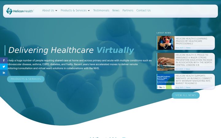 Screenshot of heliconhealth.co.uk