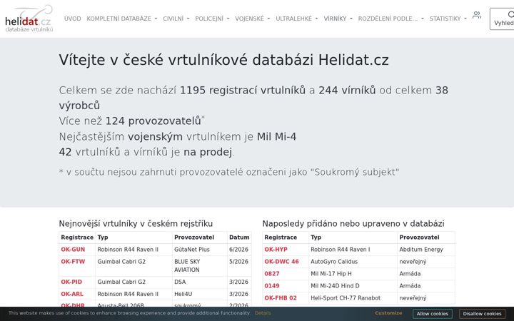 Screenshot of helidat.cz