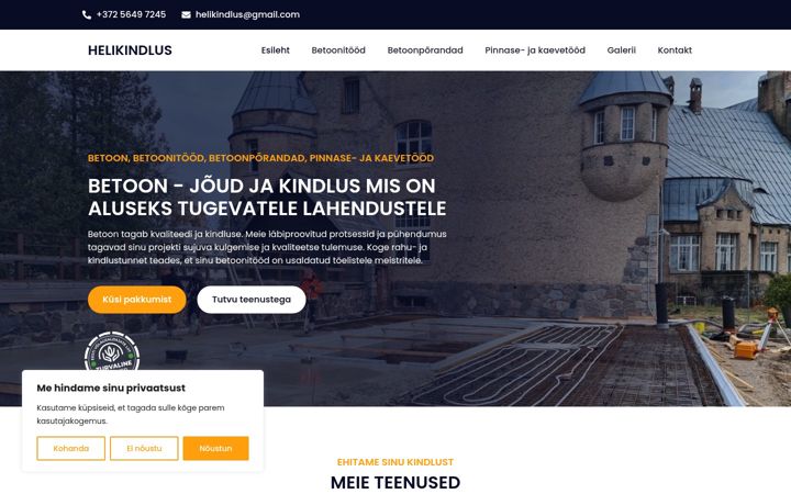 Screenshot of helikindlus.ee