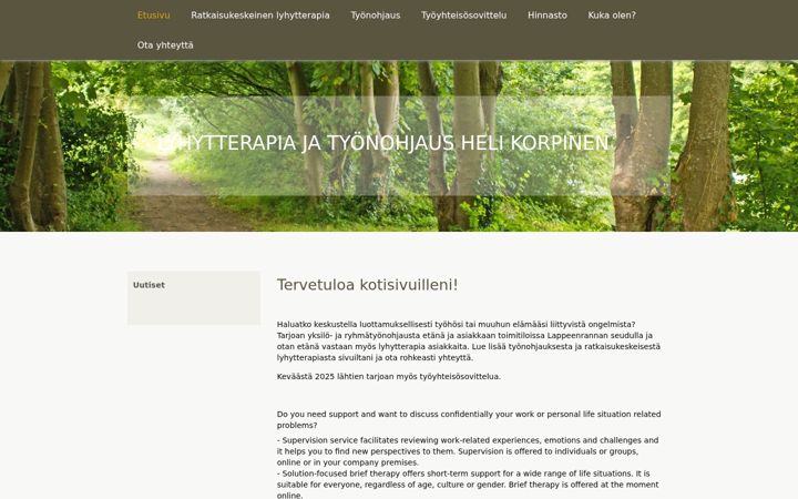 Screenshot of helikorpinen.fi