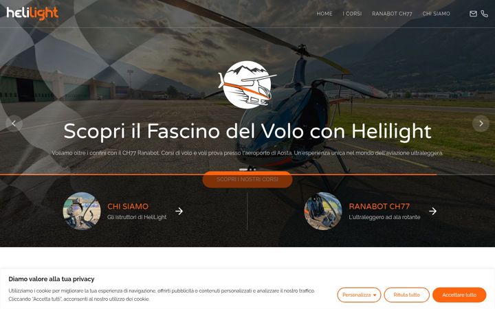 Screenshot of helilight.it