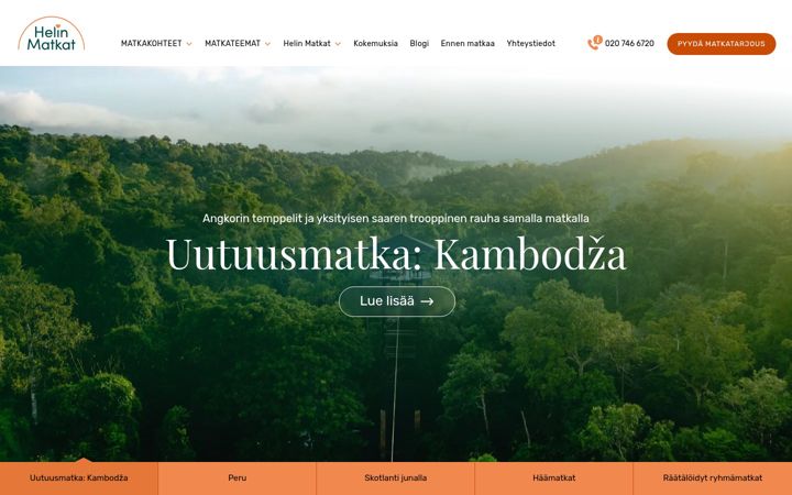 Screenshot of helinmatkat.fi