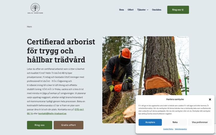 Screenshot of helintradvard.se