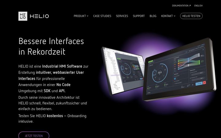 Screenshot of helio-hmi.com