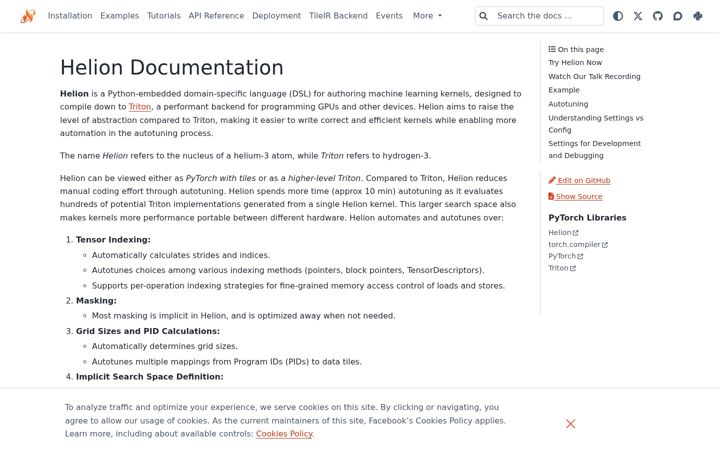 Screenshot of helionlang.com