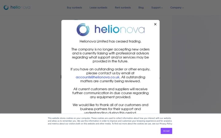 Screenshot of helionova.co.uk