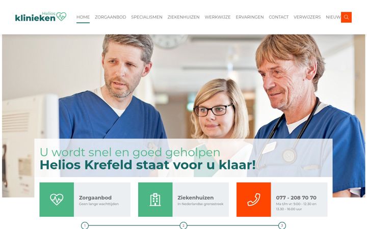 Screenshot of helios-klinieken.nl