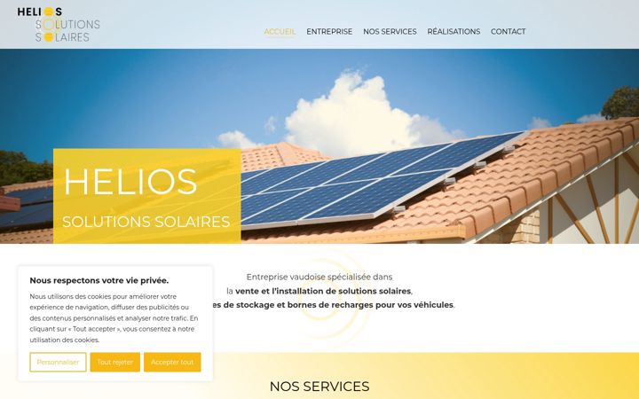 Screenshot of helios-solaires.ch