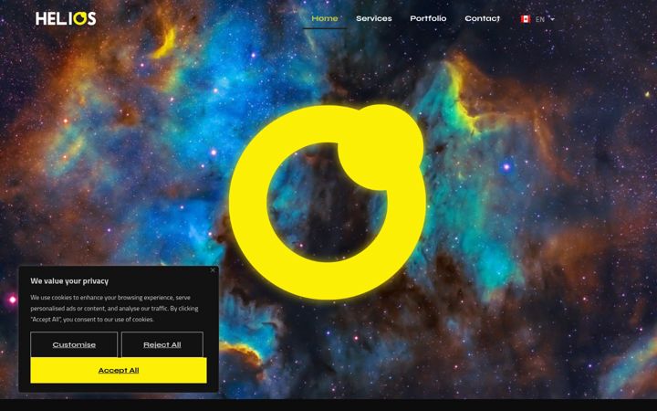 Screenshot of heliosagency.digital