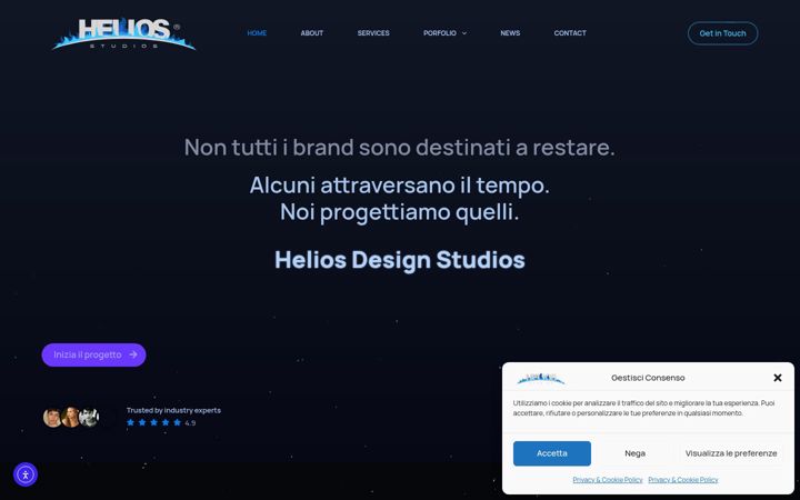 Screenshot of heliosdesignstudios.com