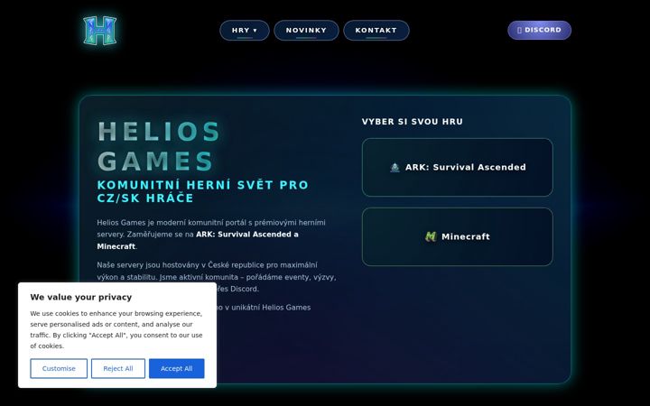 Screenshot of heliosgames.cz