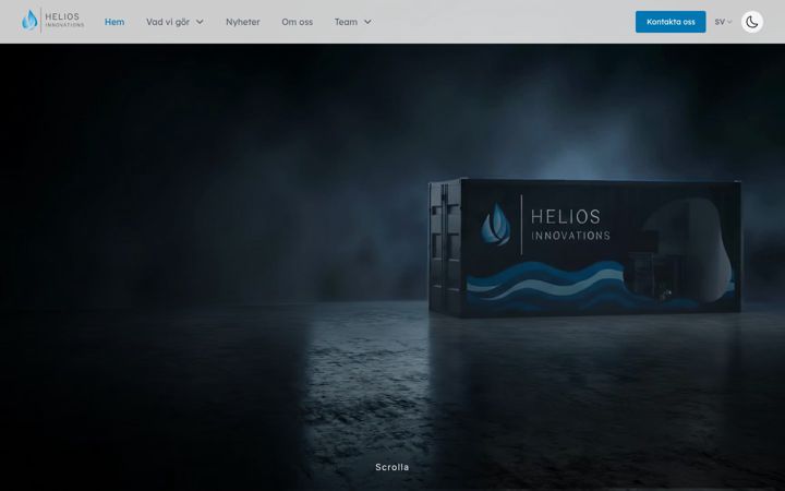 Screenshot of heliosinnovations.se