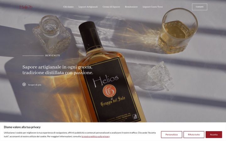 Screenshot of heliosliquori.it