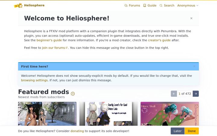 Screenshot of heliosphere.app