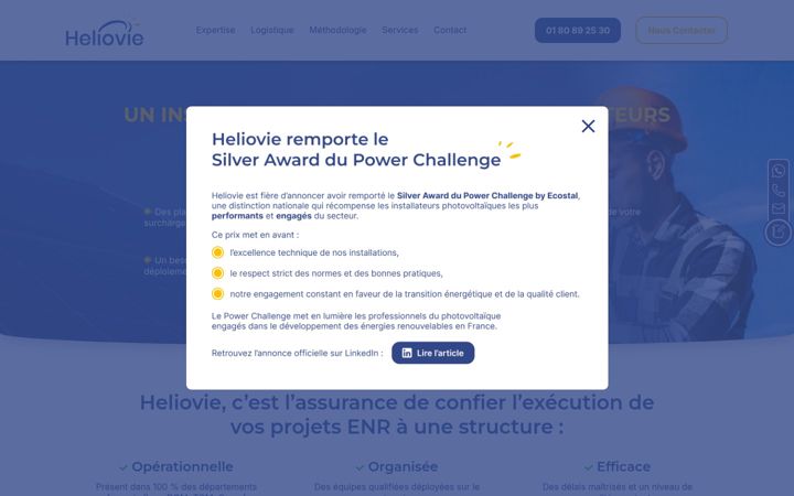 Screenshot of heliovie.fr