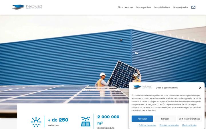 Screenshot of heliowatt.fr