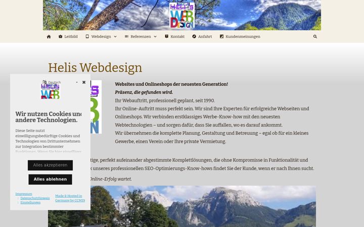 Screenshot of helis-webdesign.de