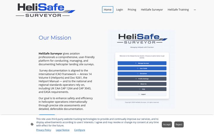 Screenshot of helisafe-surveyor.com