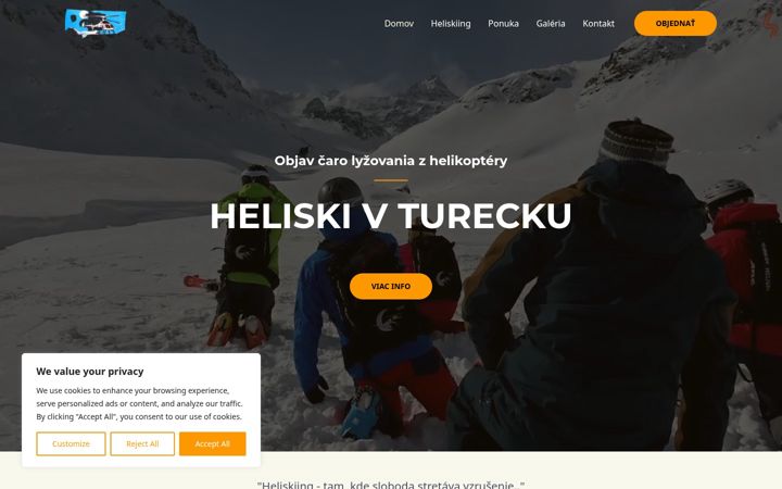 Screenshot of heliski-turecko.sk