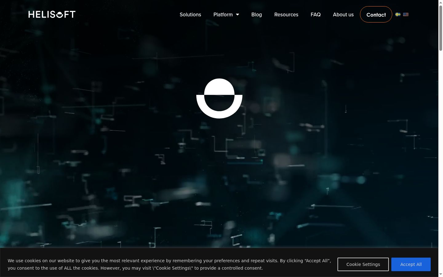 Captura de ecrã do banner de consentimento apresentado antes de qualquer interação