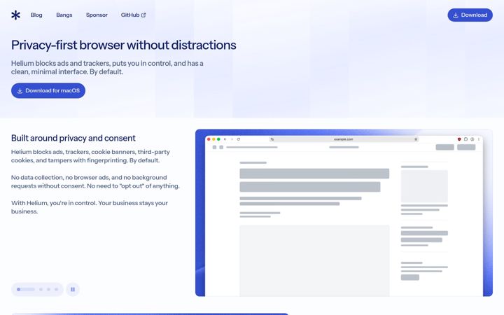 Screenshot of helium.computer
