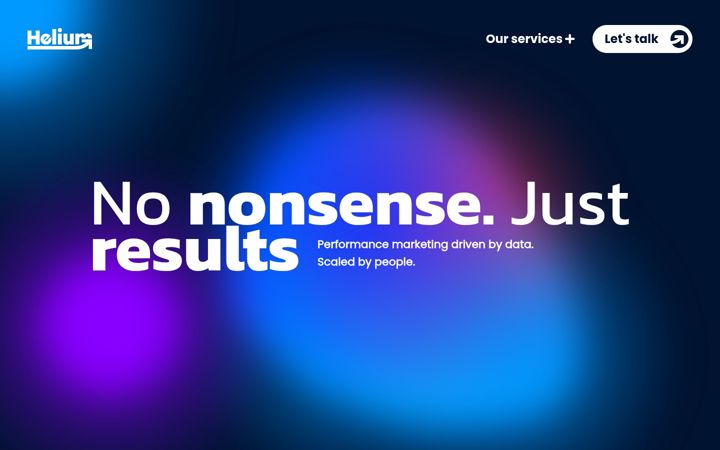 Screenshot of heliumagency.co.uk