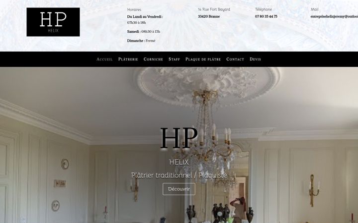 Screenshot of helix-platrerie.fr