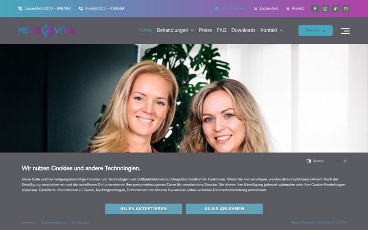 Skærmbillede af helix-vital.de