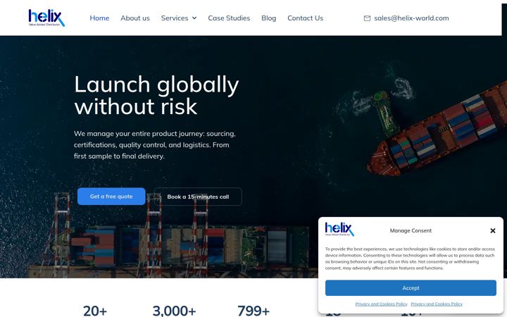 Screenshot of helix-world.com