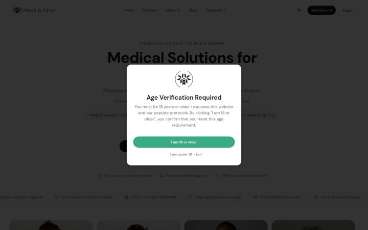 Screenshot of helixandgene.com