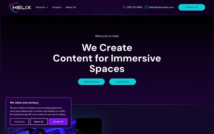 Screenshot of helixcreate.com