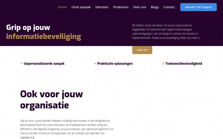 Screenshot of helixis.nl