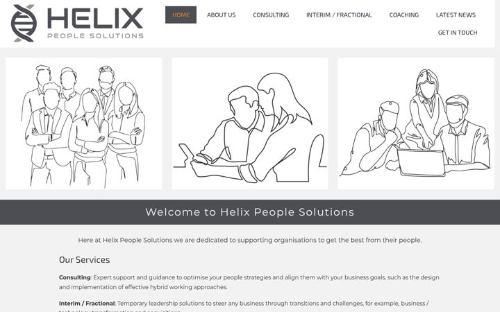 Screenshot of helixpeoplesolutions.co.uk