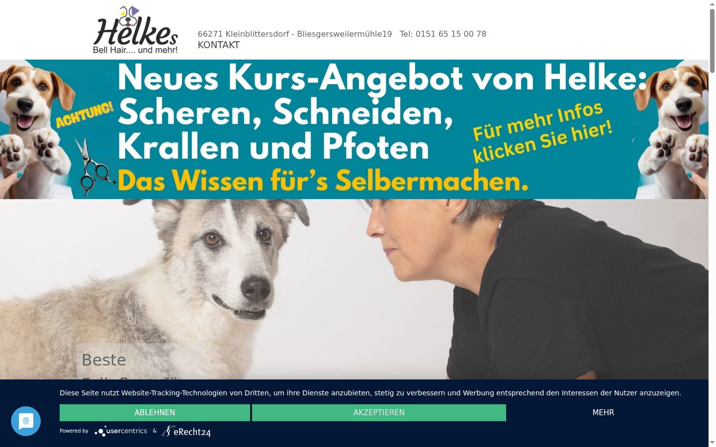 Screenshot van de toestemmingsbanner zoals getoond vóór enige interactie