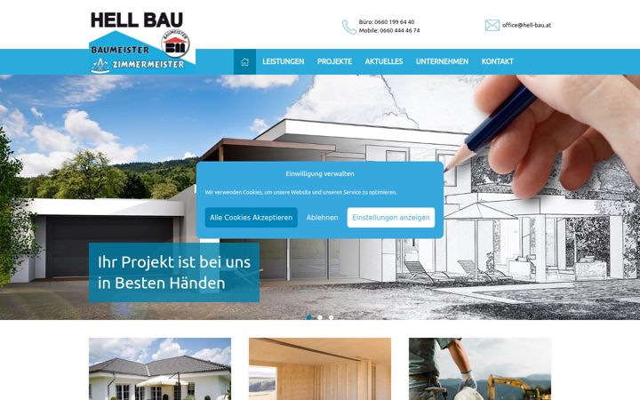 Screenshot of hell-bau.at