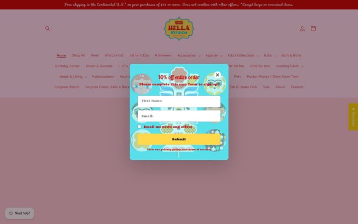 Screenshot of hellakitsch.com