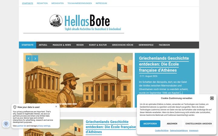 Screenshot of hellas-bote.de