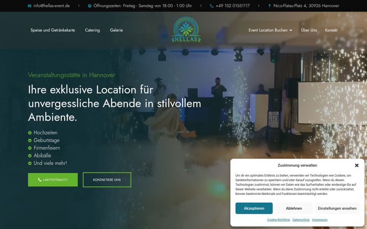 Screenshot of hellas-event.de