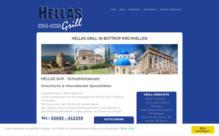 Screenshot of hellas-grill-bottrop.de